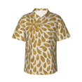 thumbnail image 1 of Balery Gold Drops Camisas hawaianas de manga corta para hombre, camisas playeras de corte holgado, camisas de vacaciones con botones,Small, 1 of 7