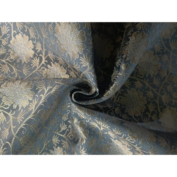 Brocade Metallic silver fabric 44quot; wide BRO824[3]