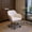 White, variant on Homy Casa Modern Reception Chair with Wheels, Cozy Upholstered Seat for Office Lobby, White