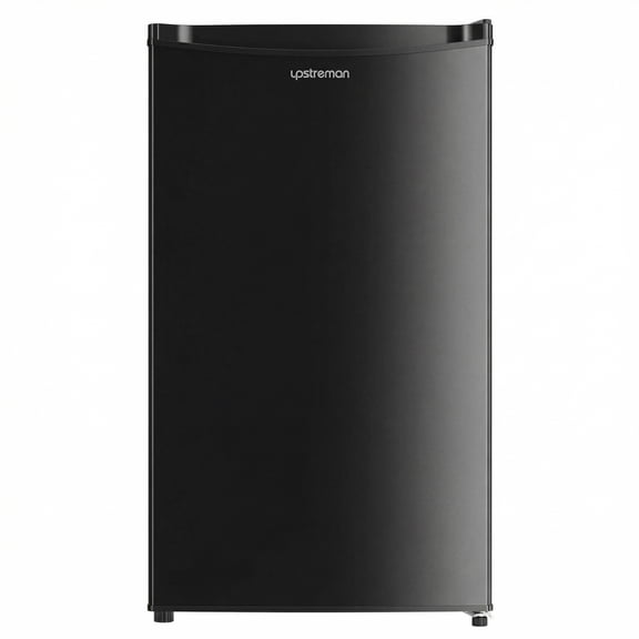 Upstreman Mini Fridge with Freezer, 3.2 Cu.Ft Small Refrigerator Single Door Compact Refrigerator for Dorm Office, Adjustable Thermostat, Low Noise, BR321 Black