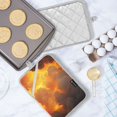 thumbnail image 5 of Orange Sunset Cloud Art Oven Mitts Pot Holders 2 pcs Heat Resistant for Kitchen Baking Grilling, 5 of 7