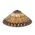 thumbnail image 1 of Pantalla de lámpara Meyda Tiffany con forma de pavo real con joyas de 17 pulgadas de ancho, 1 of 4