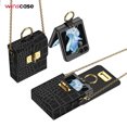 thumbnail image 2 of Samsung Galaxy Z Flip Series | Electroplated Phone Case + Crocodile Pattern,iPhone 14 Pro Max, 2 of 10