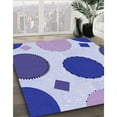 thumbnail image 3 of Ahgly Company Machine Washable Indoor Square Transitional Royal Blue Area Rugs, 7' Square, 3 of 7