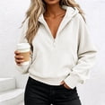 thumbnail image 7 of AloohaidyvioNo Boundaries Womens Quarter Zip Hoodies Fall Casual Loose Fit Comfy FLeece Long Sleeve Sweatshirts, 7 of 7