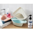 thumbnail image 3 of Évier Panier Triangulaire Drainant Évier Rack Ventouse Évier en Plastique Évier Évier Cuisine Étagère de Stockage, Blanc, 3 of 6