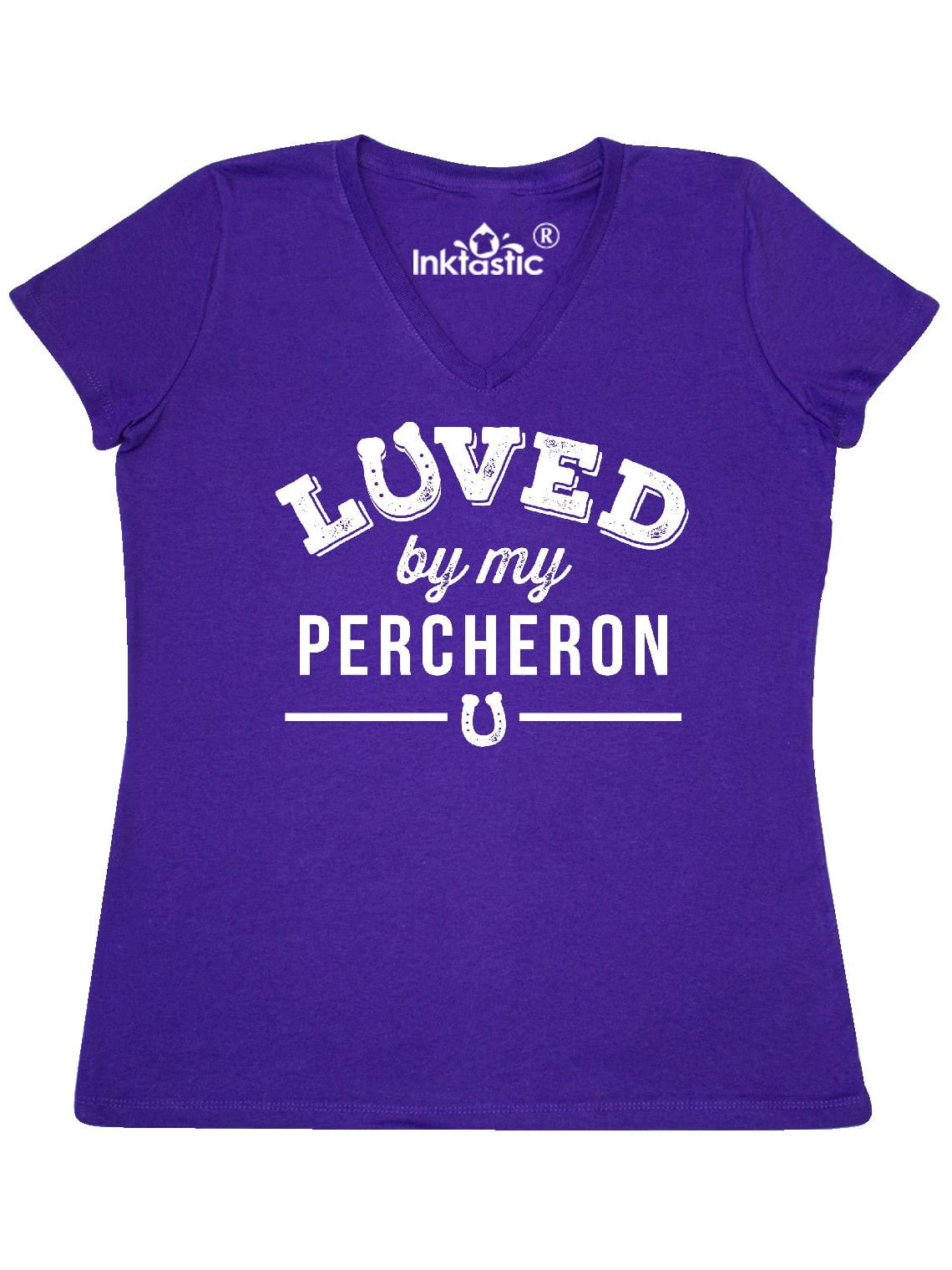 Inktastic Percheron Horse Lover Gift Idea Men/'s V-Neck T-Shirt Horses Animals By