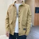 thumbnail image 3 of Abrigos de mezclilla para hombre, chaqueta vaquera negra tipo cargo para hombre, otoño, estilo coreano, novedad, precio más bajo, ropa de diseñador, ropa vaquera elástica, 3 of 5