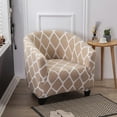thumbnail image 3 of veasfak Geometric Printed Stretch Club Chair Slipcover Polyester Single Chair Cover Anti-Skid Elastic Stretchable Arm Chair Cover Furniture Protector Soft pattern 1, 3 of 9
