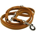 thumbnail image 2 of Orange 6 Way European Multifunctional Leather Dog Leash, Adjustable Schutzhund Lead 49"-94" Long, 3/4" Wide (18 mm), 2 of 3
