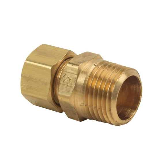 Thrifco Plumbing 4401094 68-C 1/2 Inch x 1/2 Inch Lead-Free Brass Compression MIP Adapter