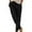 Black, variant on Women's Colored Elastic Waist Pants - Casual Pockets Design, Polyester Fabric, Loose Fit, Summer Wear, S-XXXL