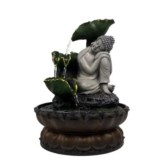 Fuente de Buda, la escultura de la decoración del ornamento de agua que fluye, llevó la característica del agua del p BLESIY Fuente de la mesa