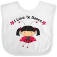 thumbnail image 3 of Inktastic I Love To Dance Ladybug Girls Baby Bib, 3 of 4