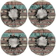 thumbnail image 2 of Shower Caps,Brown Geometric Triangle Diamond Pattern Waterproof Shower Cap for Women 4 Pieces,Double Reusable Hair Cover for Shower PEVA Elastic Stretch Hem, 2 of 7