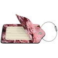 thumbnail image 2 of Fuzoiu Delicate Pink Carnations Print Premium Leather Luggage Tag,Travel Accessory,Luggage Tag for Suitcase Baggage Handbag Travel Bag,Name Card & Privacy Cover-1, 2 of 5