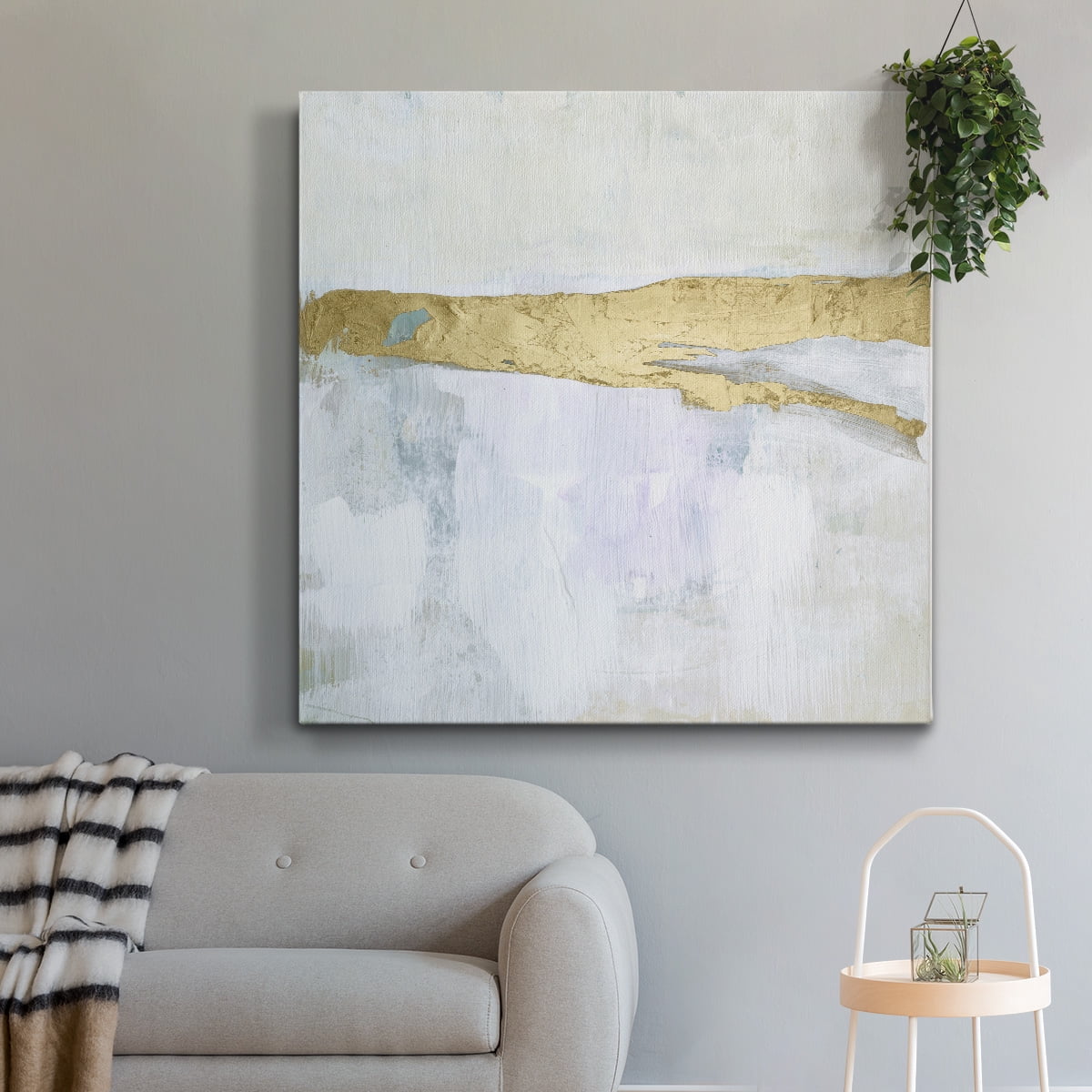 Wexford Home Gold Ribbon Horizon II-Premium Gallery Wrapped Canvas, 16" x 16" - Ready to Hang