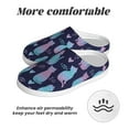 thumbnail image 6 of Fotbe Silhouette Cats Pattern Women's Fuzzy Curly Fur Memory Foam Loafer Slippers Indoor Outdoor Slippers Winter Home Shoes-39/40, 6 of 7
