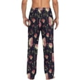 thumbnail image 6 of Men's Pajama Pants with Pockets Sleepwear Lounge Pants Stretch Casual Floral Roses Watercolor, 6 of 6
