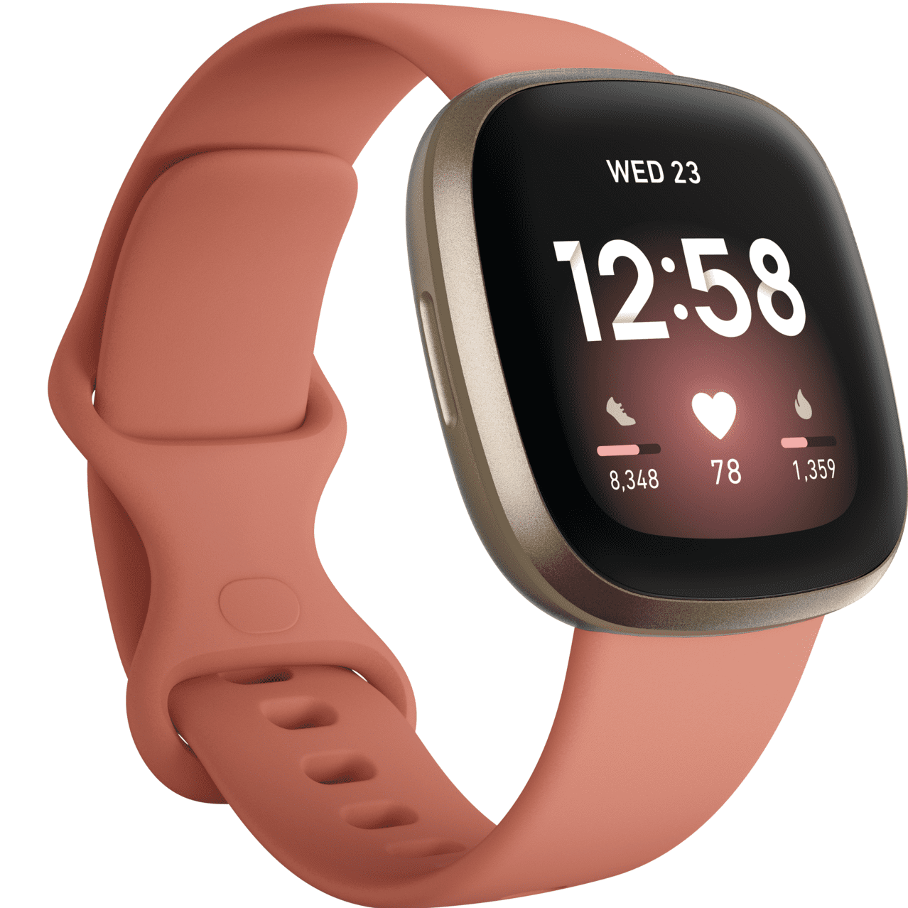 Fitbit Versa Smart Watch Peach/Rose Gold Aluminium Brand New One Size 