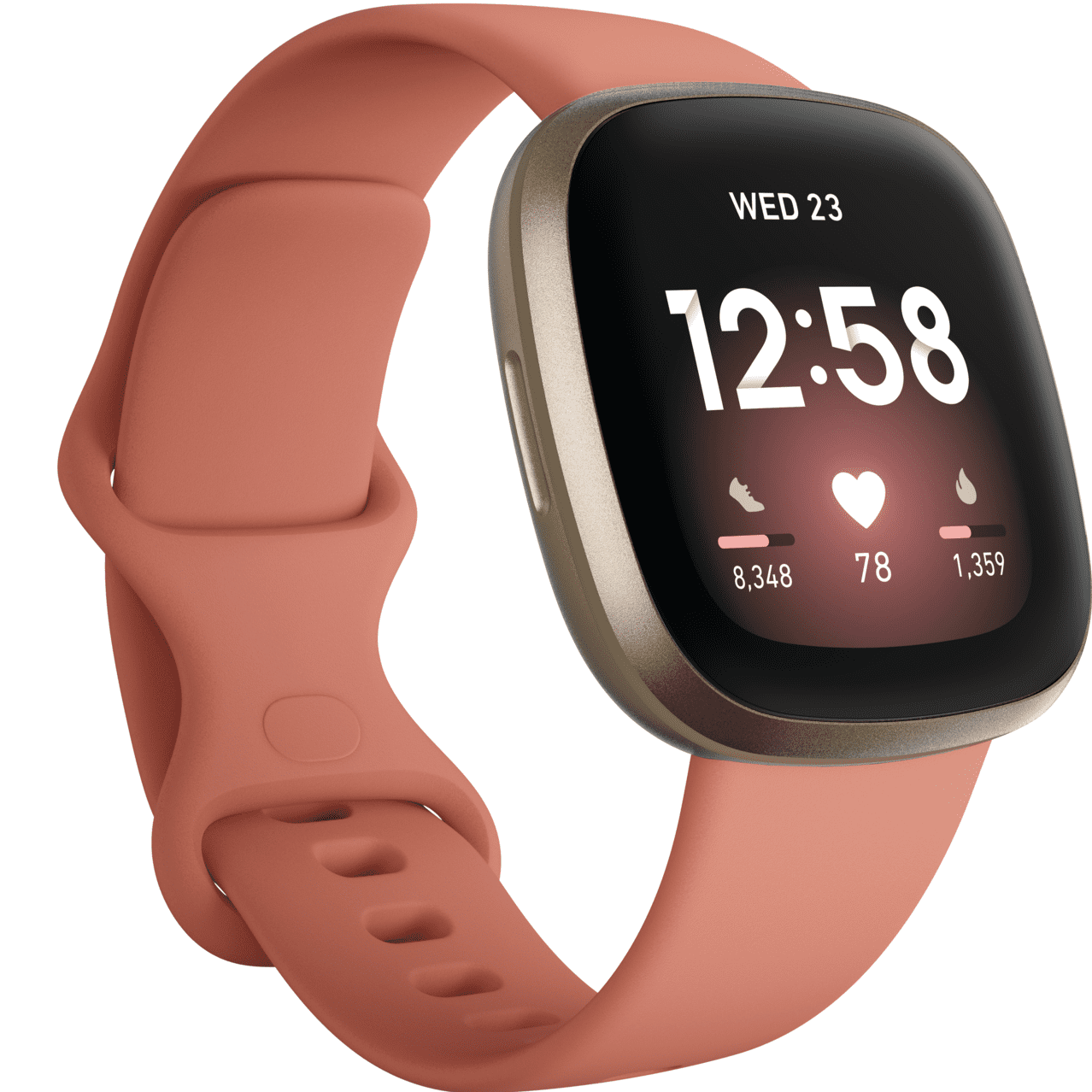 Fitbit Versa 3 Health & Fitness Smartwatch - Midnight/Soft Gold