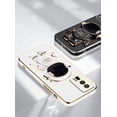 thumbnail image 2 of Compatible with Redmi K60 Pro Case Silicone TPU Plating, Xiaomi Redmi K60 Pro Phone Case Cute Astronaut Pattern Cover with Stand for Women Girls (White), 2 of 14