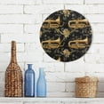 thumbnail image 6 of Round Clock Gold Clock 9.84*9.84 Inch Round Art Clock Decorative Clock Creative Clock Dual-Purpose Clock Wall Clock Clock Fashion Decoration Golden Horn, 6 of 9