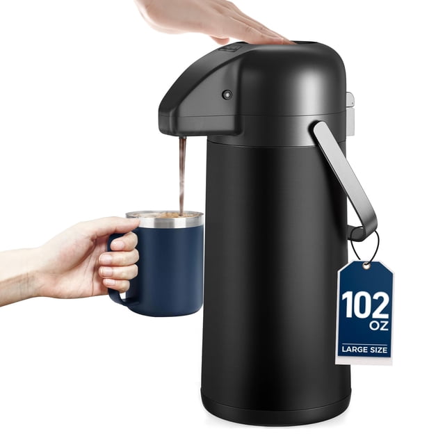 Dispensador de café Gezoss Airpot de acero inoxidable, 3 litros