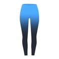 thumbnail image 3 of Olyvenn Women Gradient High Waisted Leggings Body Shaper Tights Firm Compression Yoga Fitness Sports Running Athletic Pants Blue L, 3 of 3