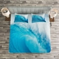 thumbnail image 3 of Ambesonne Ocean Quilted Bedspread Set 3 Pcs, Extreme Water Sports, King Size, Aqua White, 3 of 3