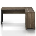 thumbnail image 2 of 24/7 Shop At Home Elk Wood L-Shape Desk with 1-Drawer, Reclaimed Oak, 2 of 5