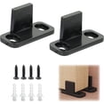 thumbnail image 1 of 2 piezas de guía de piso para puertas corredizas SSuperp con tornillos color negro, 1 of 4