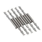 KAUU 10Pcs Milling Cutter End Mill High Speed Steel 1/8in Tool Set Kit for Plastic Wood LMZ