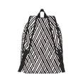 thumbnail image 7 of Geaub black white stripes durable canvas backpack: stylish, lightweight, and spacious with adjustable straps, 7 of 7