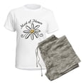 thumbnail image 5 of CafePress - Daisy Maid Of Honor Women's Light Pajamas - Women's Short Sleeve Print T-Shirt and Pants Light Cotton Pajama Set, 5 of 7