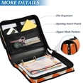 thumbnail image 3 of FORMRS Zipper Binder with Shoulder Strap 2-inch Ring 500 Sheet Capacity File Bag, Orange Geometric Circles, 3 of 5