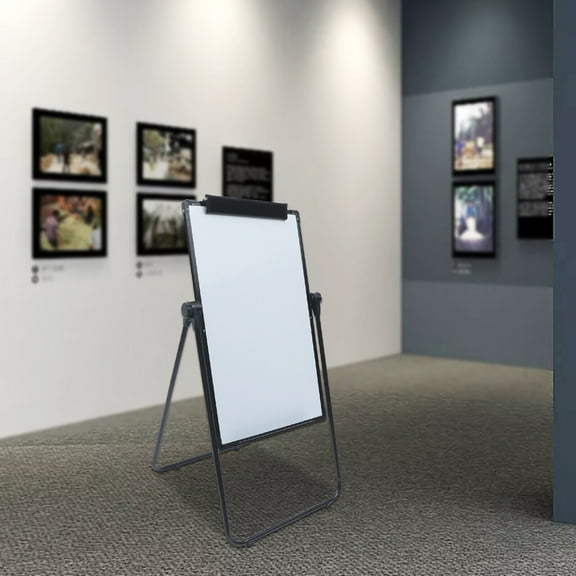 Double-Sided Flip Magnetic Whiteboard Easel 24x35 Inch with Marker Tray