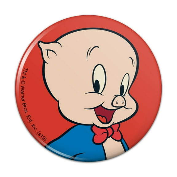 Looney Tunes Porky Pig Kitchen Refrigerator Locker Button Magnet