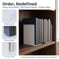 thumbnail image 2 of REGALWOVEN Metal Bookends, L-Shaped Book Ends for Shelves, Reinforced Iron Book Stopper for Books & Office, Non-Skid, 2Pcs Pear White 5"L x 3.2"W x 6.6"H, 2 of 5