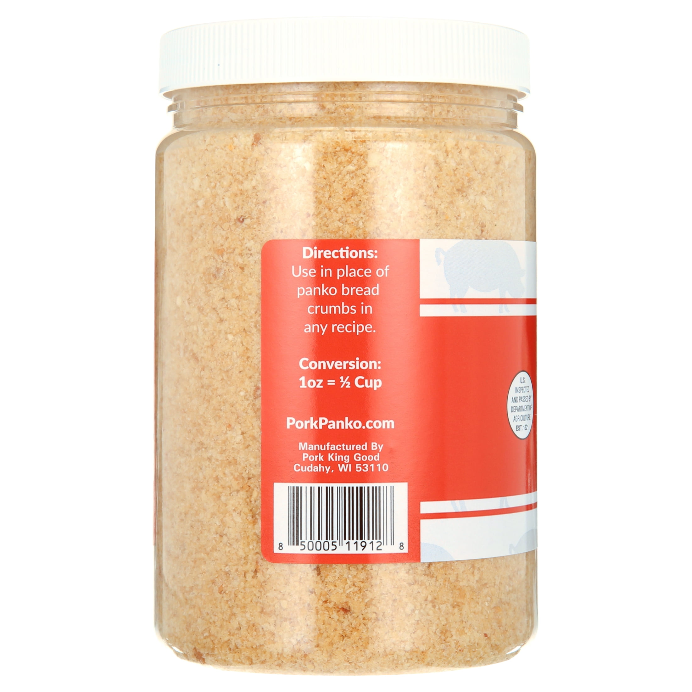 Bacon's Heir Pork Panko (12oz Jar) - 0 Carb Pork Rind Crumbs - Keto and Paleo Friendly, Naturally Gluten-Free and Carb-Free