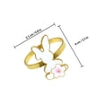 thumbnail image 2 of YSNOOWE 4Ud Anillos De Servilleta Reutilizables Con Floral De Para, 2 of 8