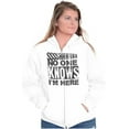 thumbnail image 3 of Funny No One Knows I'm Here Joke Unisex Fleece Graphic Zip Up Hoodie Brisco Brands 3X, 3 of 5