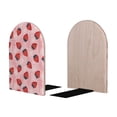 thumbnail image 2 of KLL Strawberries Print Wood Book Ends for Shelves,1 Pair Wood Bookends Book Holder Stand Decorative, Book Stoppers for Heavy Duty Books CD File Video Games, 2 of 8