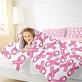 thumbnail image 4 of Manfei Kawaii Bow Ribbon Twin Comforter Set (2-Piece) Pink White Cozy Reversible Decor For Girls, 4 of 8