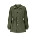 thumbnail image 4 of Black*Friday ChaoHeng Fall Clothing for Women 2025 Women's Solid Color Zip Front Trench Coat,Mid Length Belted Jacket for Commute, 4 of 9