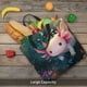 thumbnail image 5 of Disketp Whimsical Axolotl Fantasy Bolsa Tote de Lona para Mujer, Bolso de Hombro y Cruzado con Cierre de Cremallera, 5 of 7