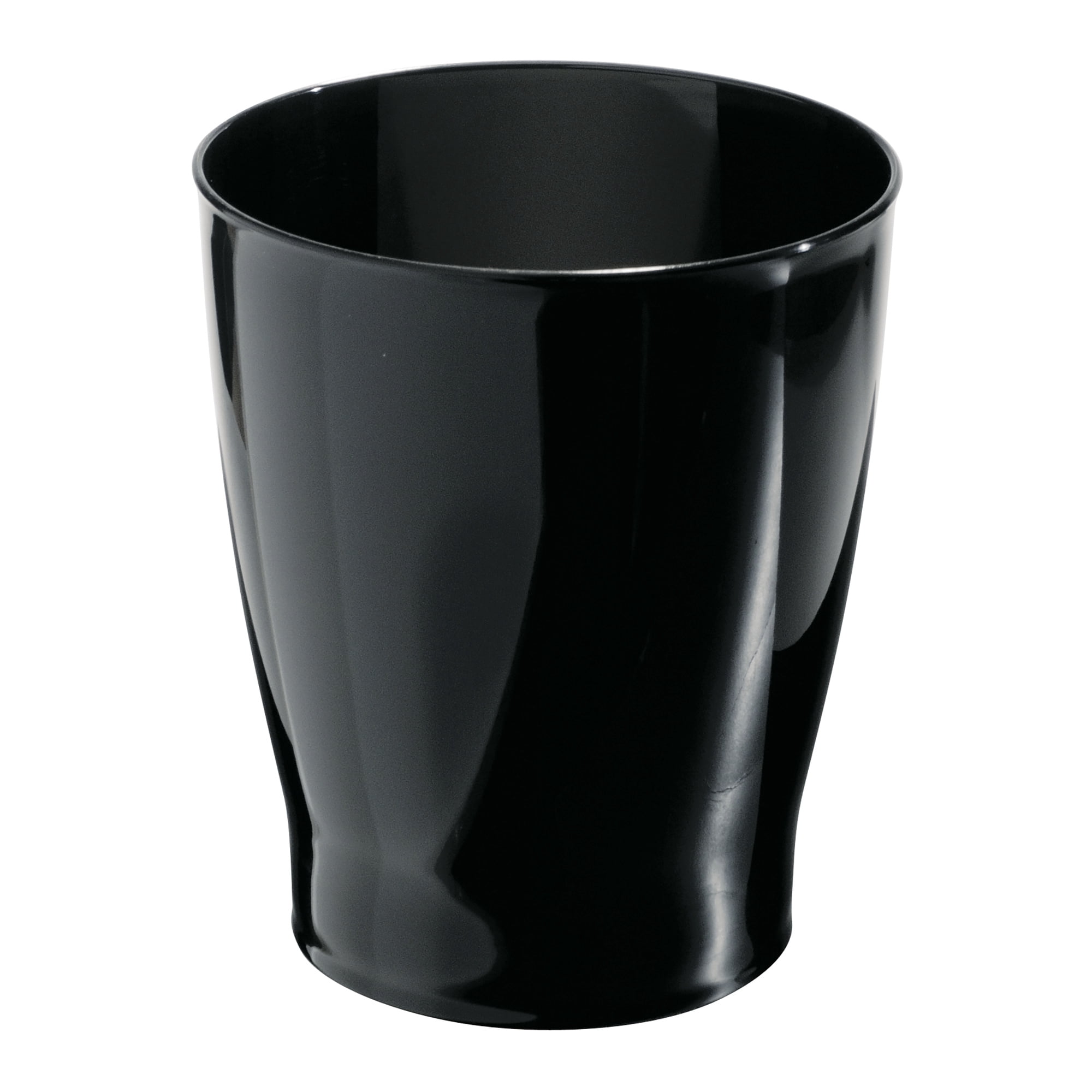 Small Round Plastic Bathroom Trash Can - Slim Trash Can for Bathroom, Bedroom, or Home Office - Made in USA
