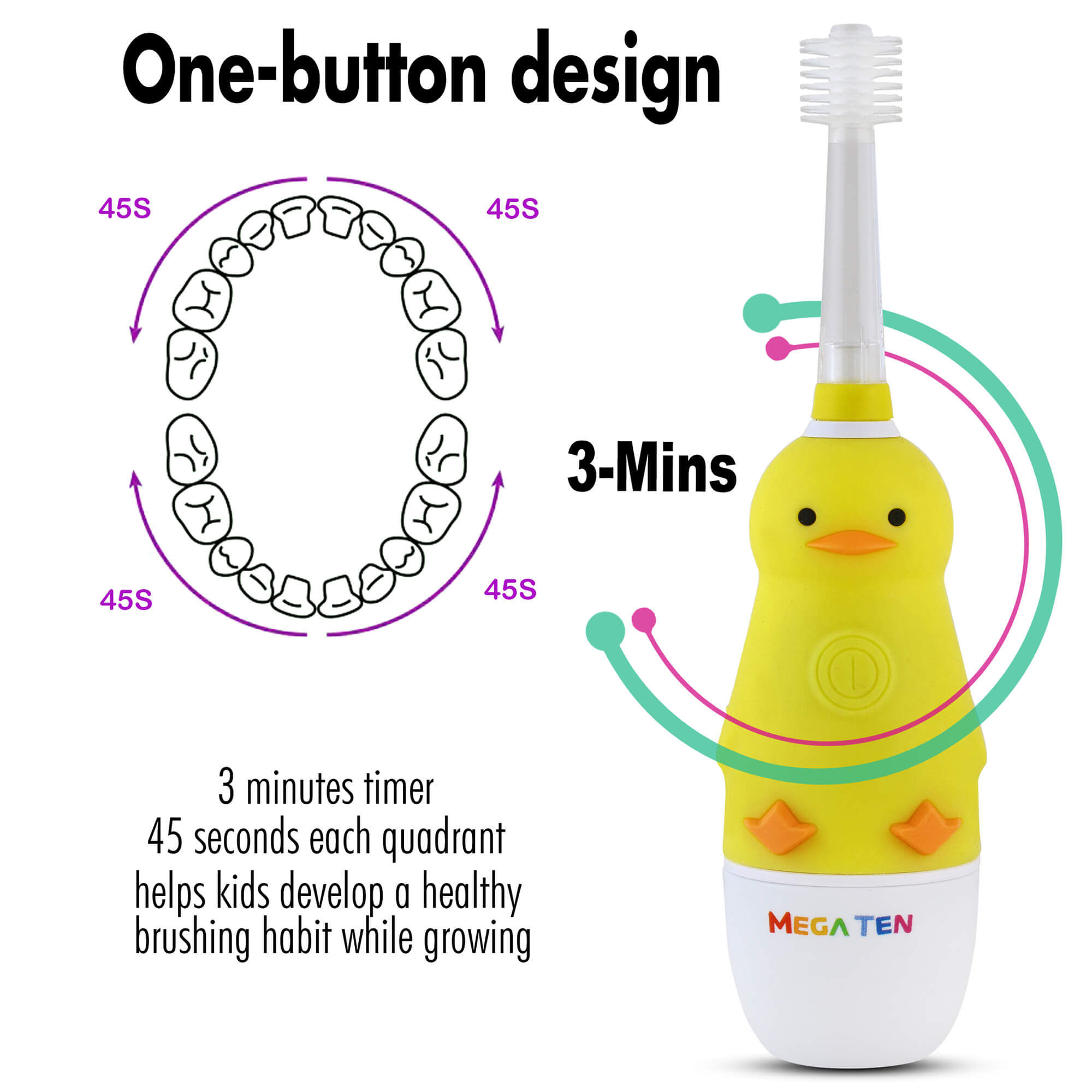 Brilliant Kids Electric Battery Toothbrush with Sonic Technology - image 3 of 9