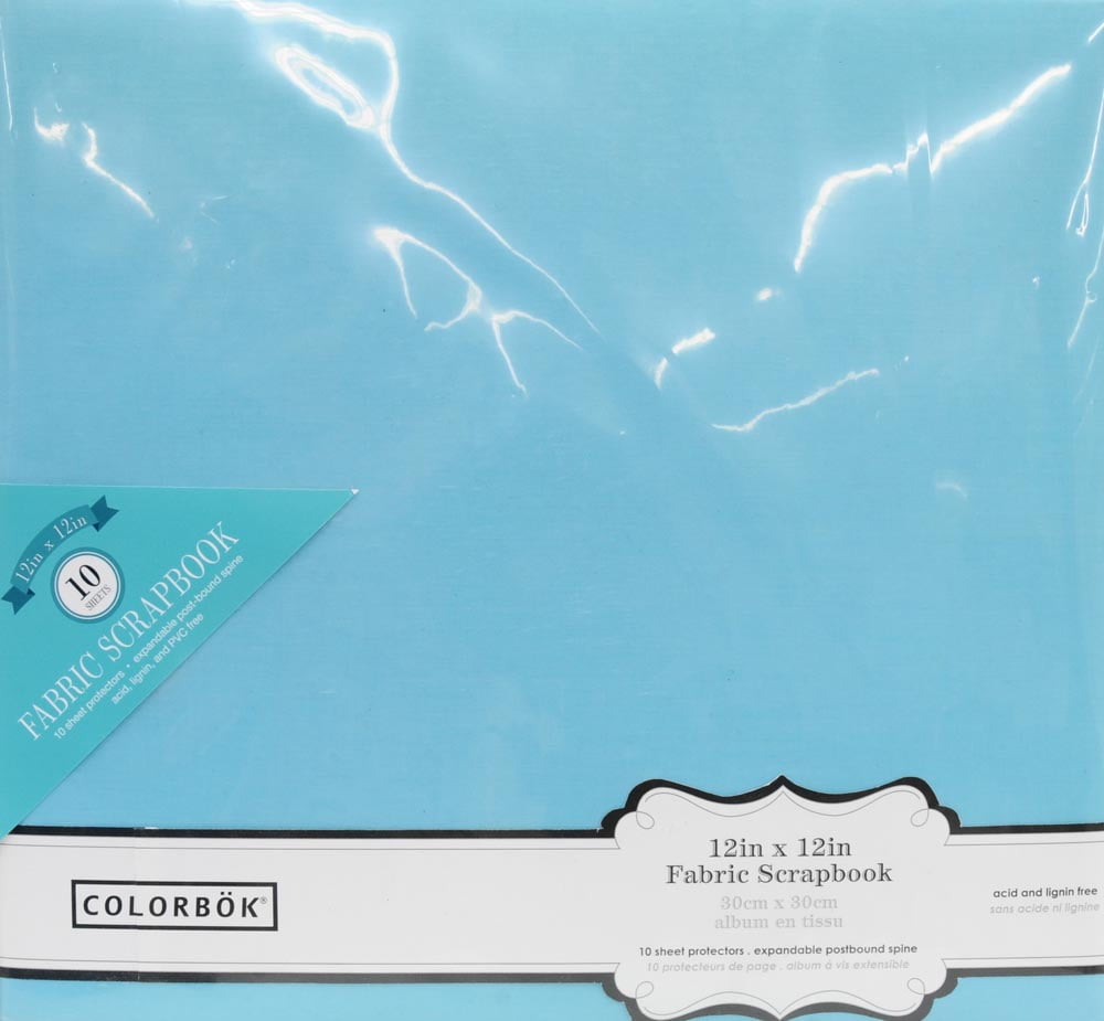 Colorbok Post Bound Tissu Album 12"x12" Light Turquoise 