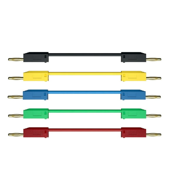 Five Color 2mm Test Leads with Gold plate Banana Plugs Flexible Cable for Lab